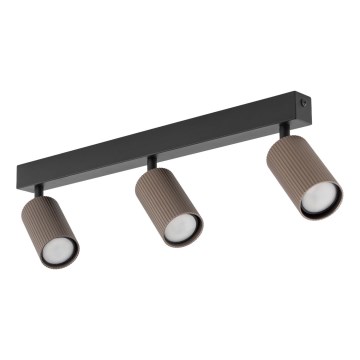TUNE Spotlight 3xGU10/10W/230V Black/Brown