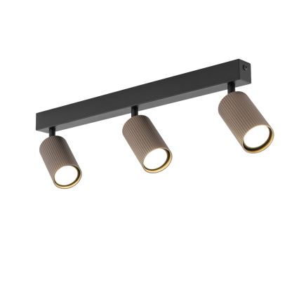 TUNE Spotlight 3xGU10/10W/230V Black/Brown