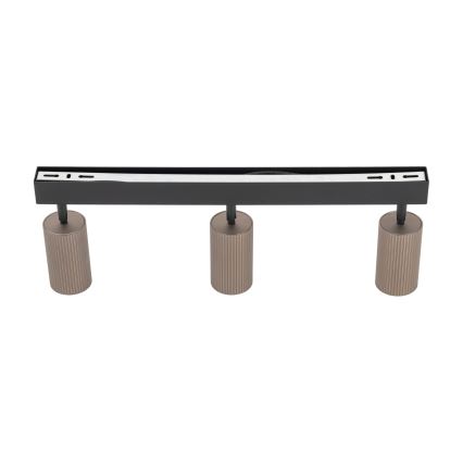 TUNE Spotlight 3xGU10/10W/230V Black/Brown