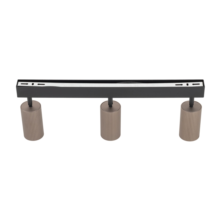 TUNE Spotlight 3xGU10/10W/230V Black/Brown