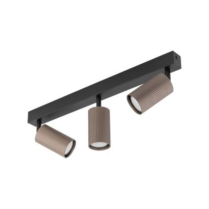 TUNE Spotlight 3xGU10/10W/230V Black/Brown