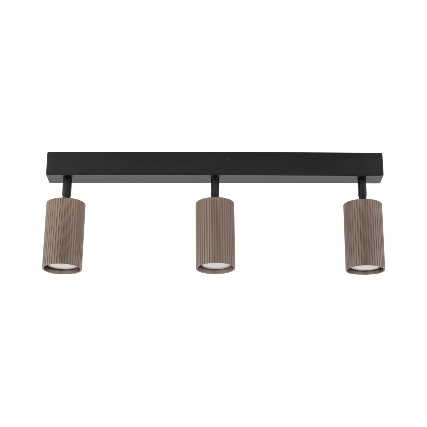 TUNE Spotlight 3xGU10/10W/230V Black/Brown