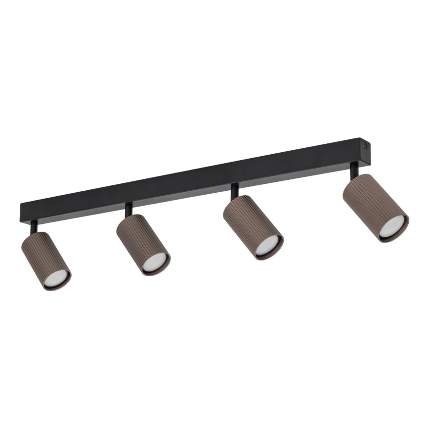 TUNE Spotlight 4xGU10/10W/230V Black/Brown