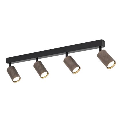 TUNE Spotlight 4xGU10/10W/230V Black/Brown