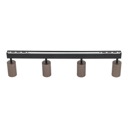 TUNE Spotlight 4xGU10/10W/230V Black/Brown