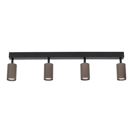 TUNE Spotlight 4xGU10/10W/230V Black/Brown
