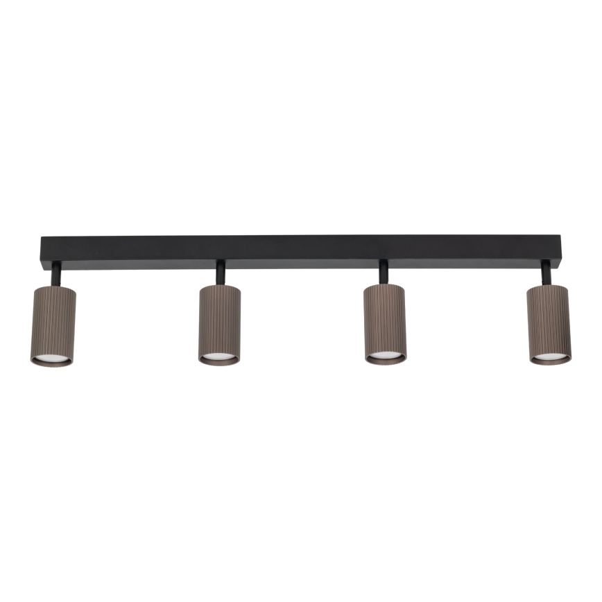 TUNE Spotlight 4xGU10/10W/230V Black/Brown