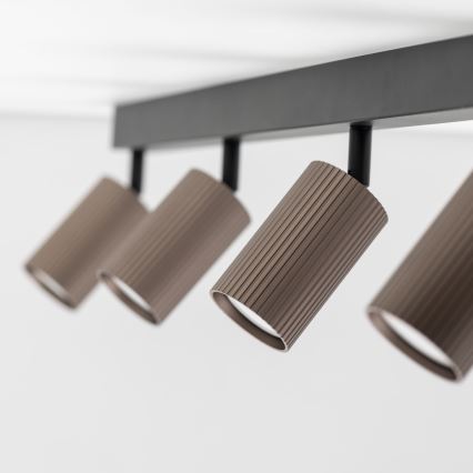 TUNE Spotlight 4xGU10/10W/230V Black/Brown