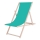 Turquoise/Beech Garden Lounger