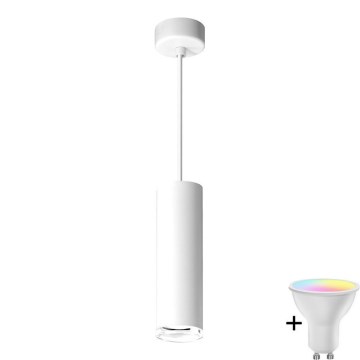 TURYN Dimmable LED RGBW Bathroom Pendant Light 1xGU10/6.5W/230V 2700-6500K Wi-Fi IP44 White