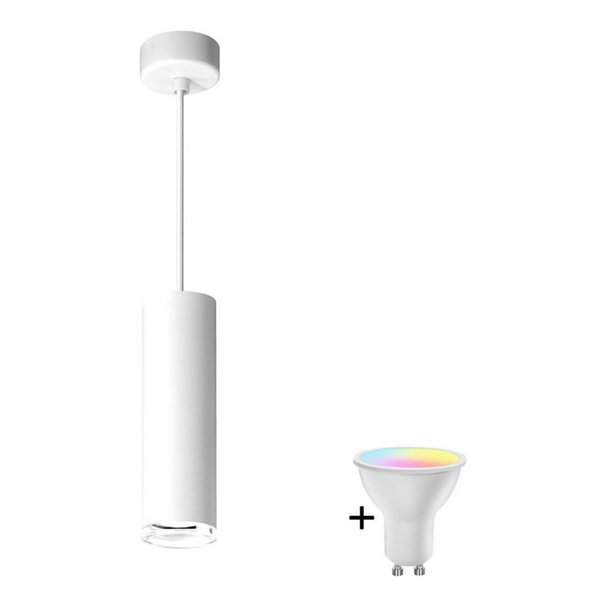 TURYN Dimmable LED RGBW Bathroom Pendant Light 1xGU10/6.5W/230V 2700-6500K Wi-Fi IP44 White