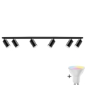 TURYN LED RGBW Dimmable Bathroom Spot Light 6xGU10/6.5W/230V 2700-6500K Wi-Fi IP44 Black