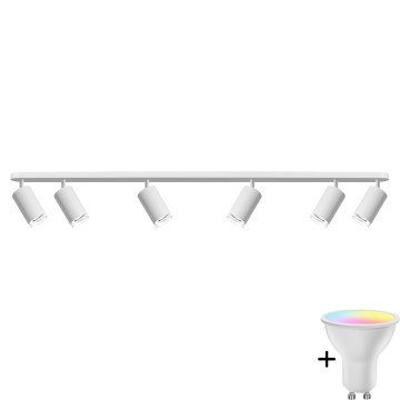 TURYN LED RGBW Dimmable Bathroom Spotlight 6xGU10/6.5W/230V 2700-6500K Wi-Fi IP44 White