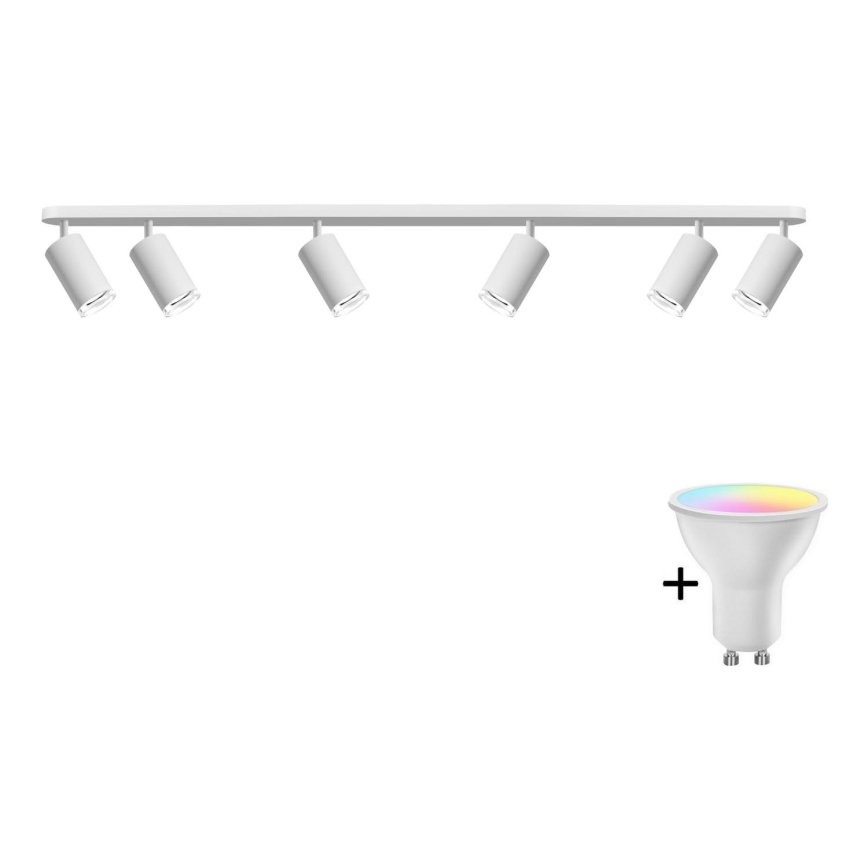 TURYN LED RGBW Dimmable Bathroom Spotlight 6xGU10/6.5W/230V 2700-6500K Wi-Fi IP44 White