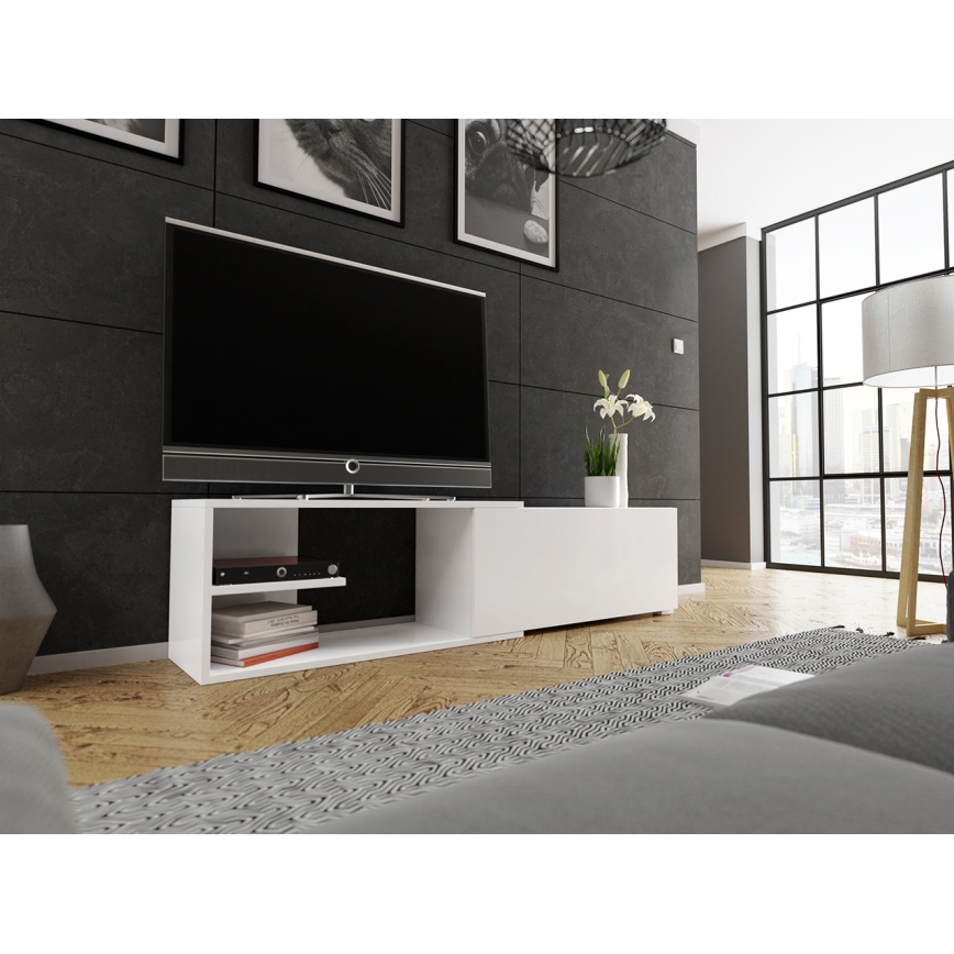 TV table CLIF 40x180 cm white