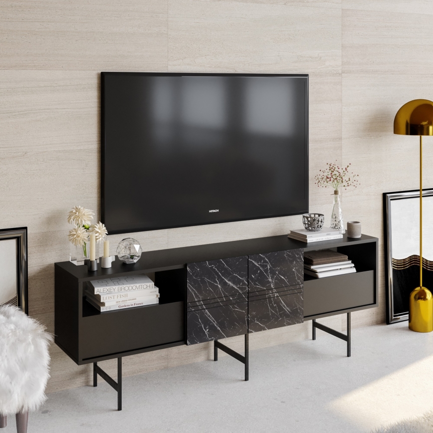 TV Table DERIN 65x180 cm black