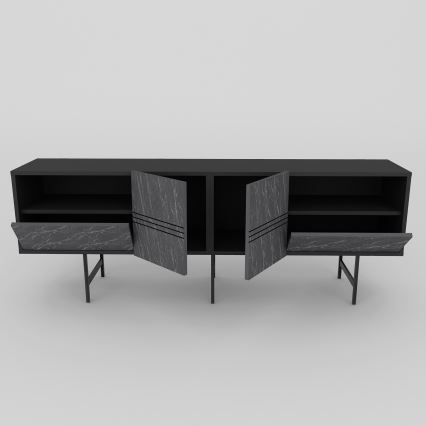 TV Table DERIN 65x180 cm black