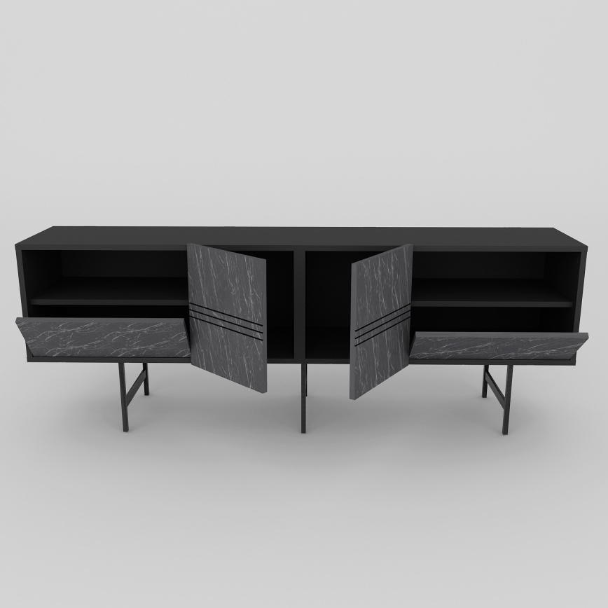 TV Table DERIN 65x180 cm black