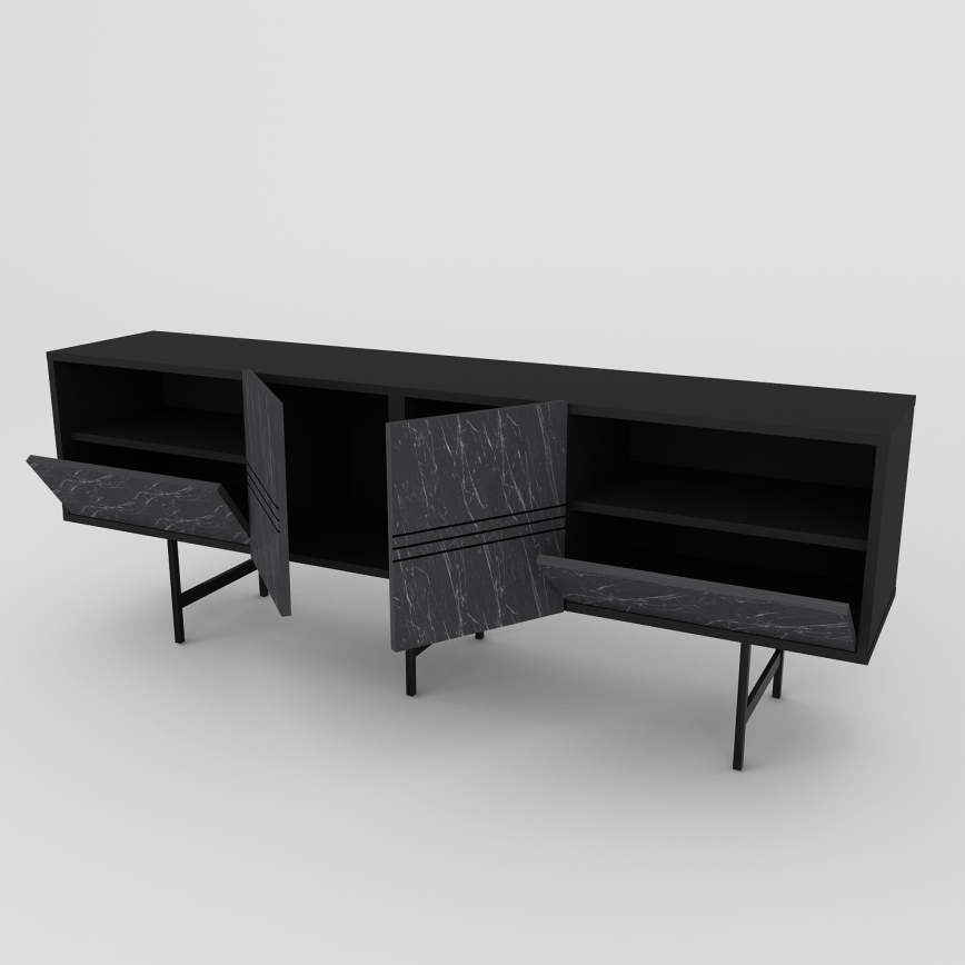 TV Table DERIN 65x180 cm black