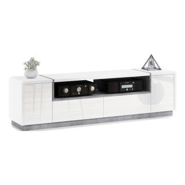 TV table FRED white/grey
