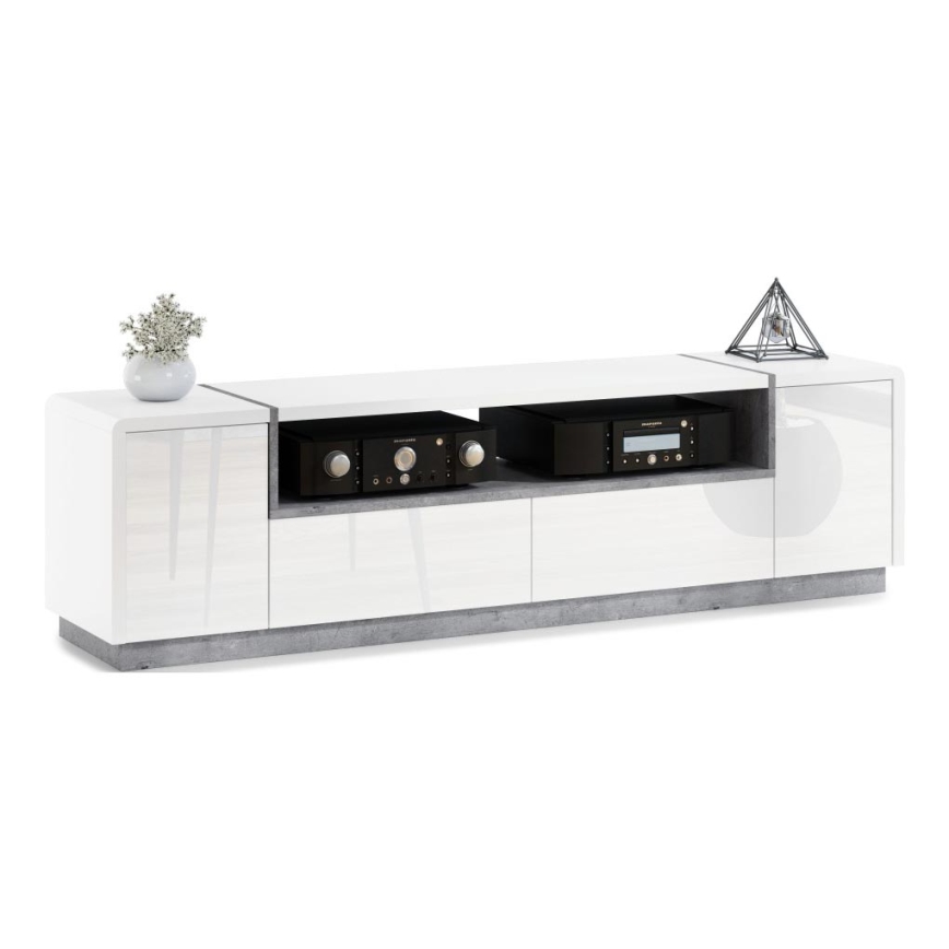 TV table FRED white/grey
