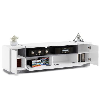 TV table FRED white/grey
