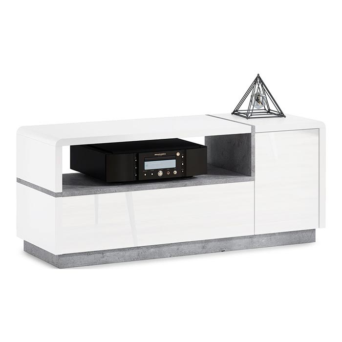 TV table FRED white/grey