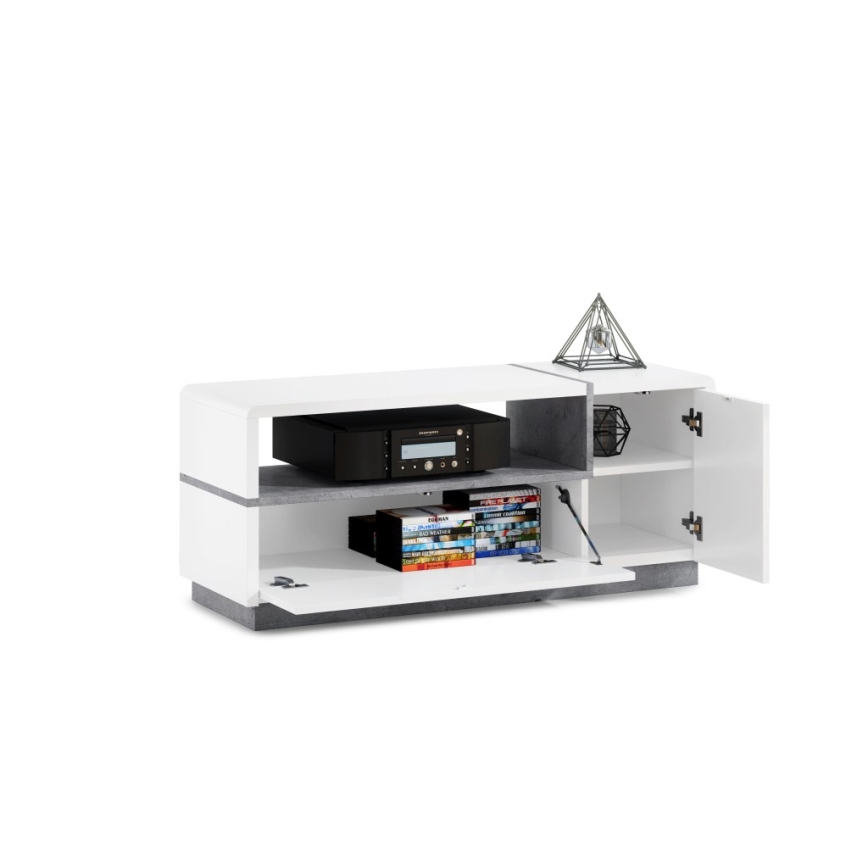 TV table FRED white/grey