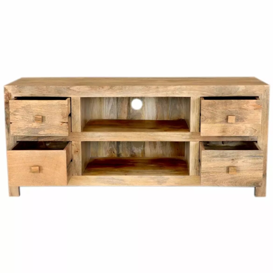 TV table HINA 60x140 cm solid wood/mango tree