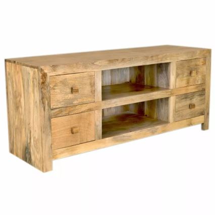 TV table HINA 60x140 cm solid wood/mango tree