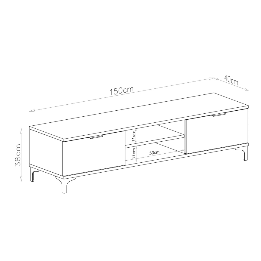 TV table LORA white