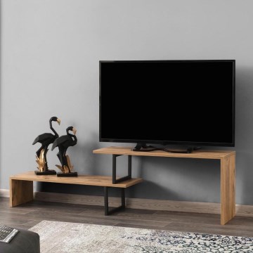 TV table OVIT 44x153 cm brown/black