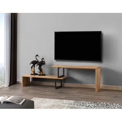TV table OVIT 44x153 cm brown/black