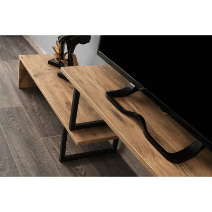 TV table OVIT 44x153 cm brown/black