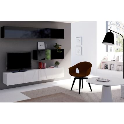 TV table PAVO 37x100 cm shiny white