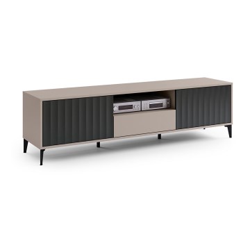 TV table with a drawer RONJA taupe/black