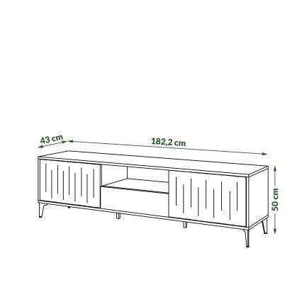 TV table with a drawer RONJA taupe/black
