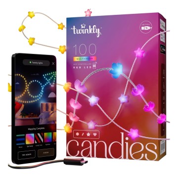 Twinkly - Dimmable RGB LED Christmas String Lights CANDIES 100xLED 8 m USB Wi-Fi