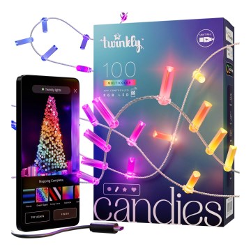 Twinkly - LED RGB Dimmable Christmas chain CANDIES 100xLED 8 m USB Wi-Fi