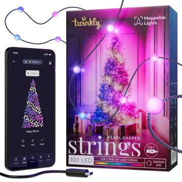 Twinkly - LED RGB Dimmable Christmas chain CANDIES 100xLED 8 m USB Wi-Fi