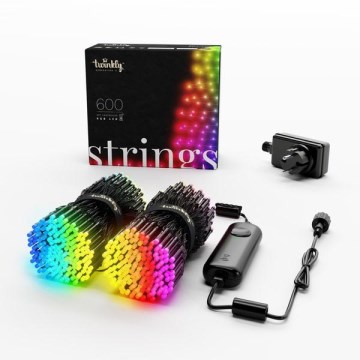 Twinkly - LED RGB Dimmable outdoor christmas chain STRINGS 600xLED 51,5m IP44 Wi-Fi