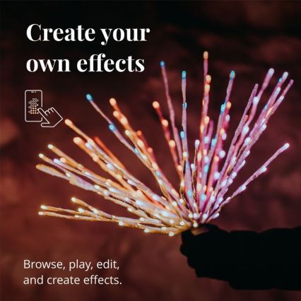 Twinkly - LED RGB Dimmable outdoor poinsettia SPRITZER 200xLED IP44 Wi-Fi