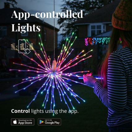 Twinkly - LED RGB Dimmable outdoor poinsettia SPRITZER 200xLED IP44 Wi-Fi