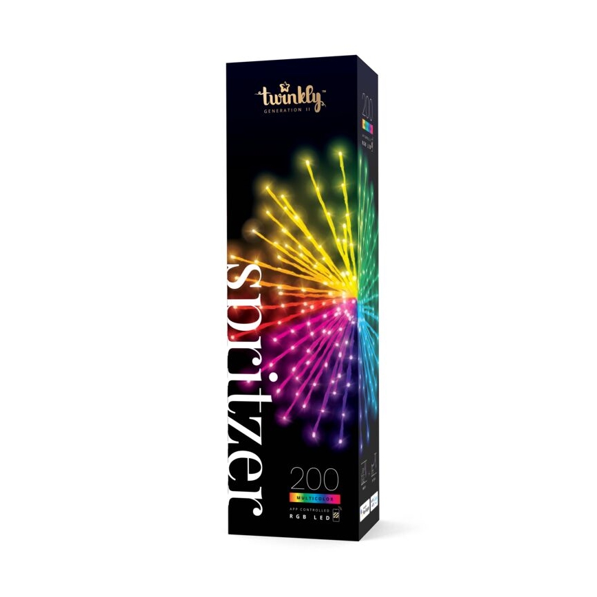Twinkly - LED RGB Dimmable outdoor poinsettia SPRITZER 200xLED IP44 Wi-Fi