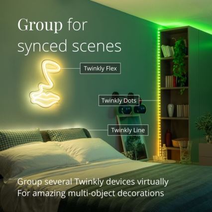 Twinkly - LED RGB Outdoor dimmable strip DOTS 200xLED 10 m IP44 WiFi