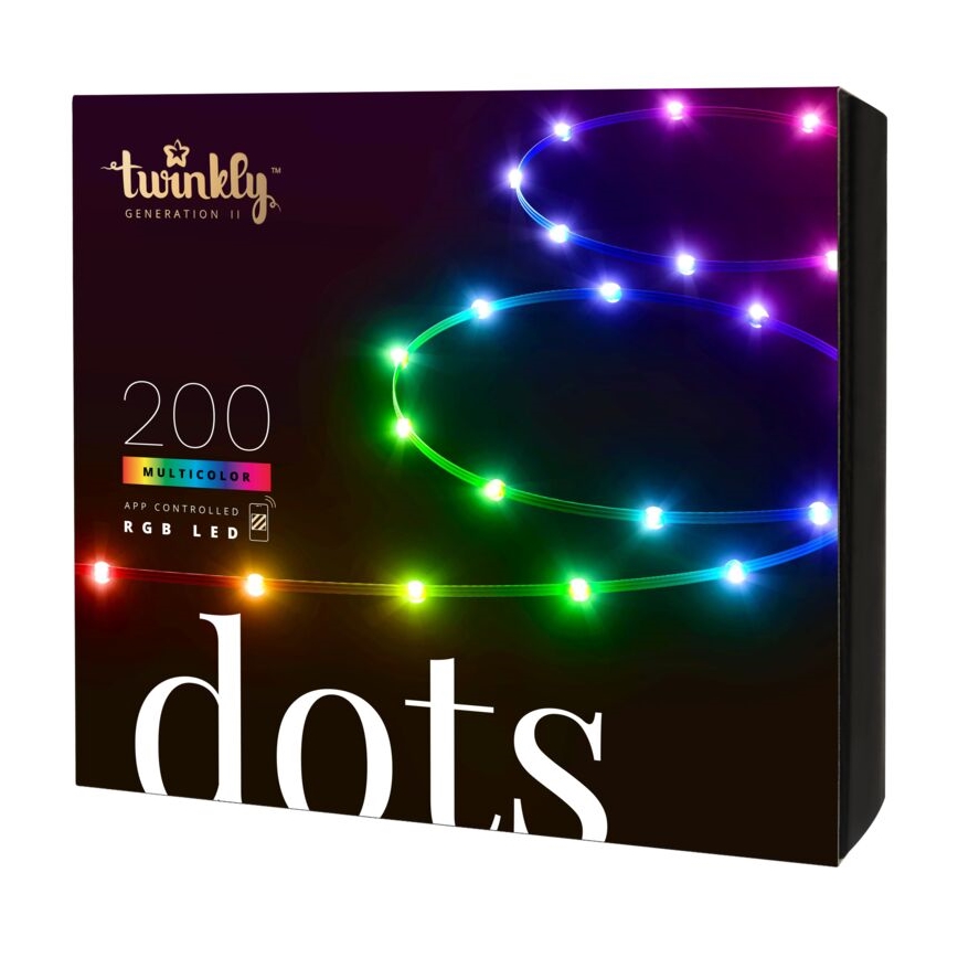 Twinkly - LED RGB Outdoor dimmable strip DOTS 200xLED 10 m IP44 WiFi