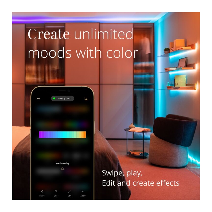 Twinkly - LED RGB Outdoor dimmable strip DOTS 400xLED 20 m IP44 Wi-Fi