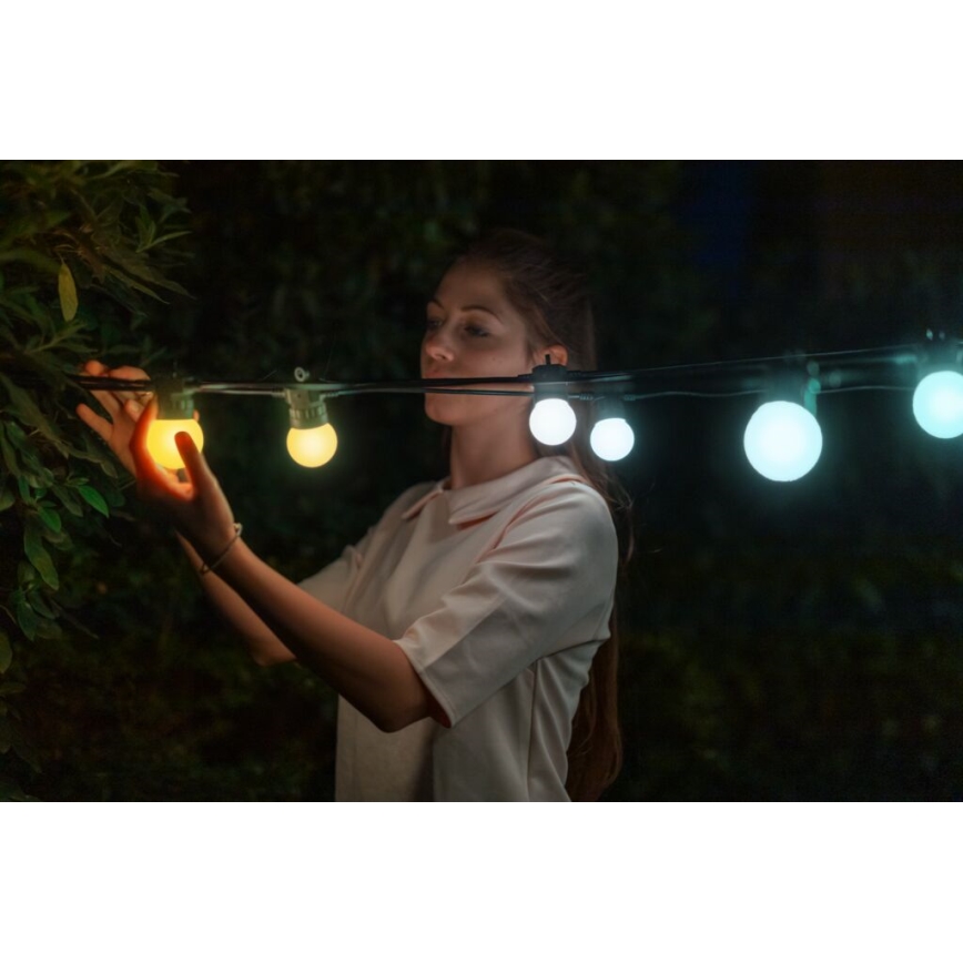 Twinkly - LED Dimmable outdoor decorative chain FESTOON 20xLED 14m IP44 Wi-Fi