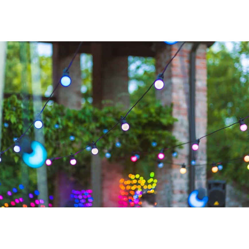 Twinkly - LED RGB Dimmable outdoor decorative chain FESTOON 20xLED 14m IP44 Wi-Fi