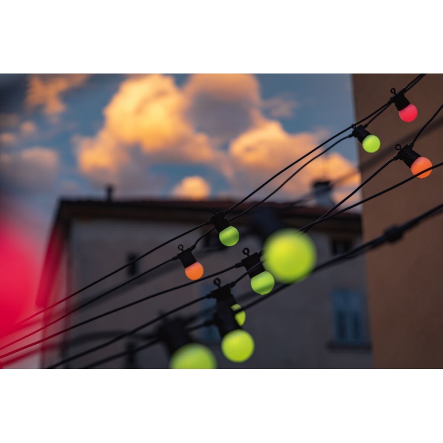 Twinkly - LED RGB Dimmable outdoor decorative chain FESTOON 20xLED 14m IP44 Wi-Fi